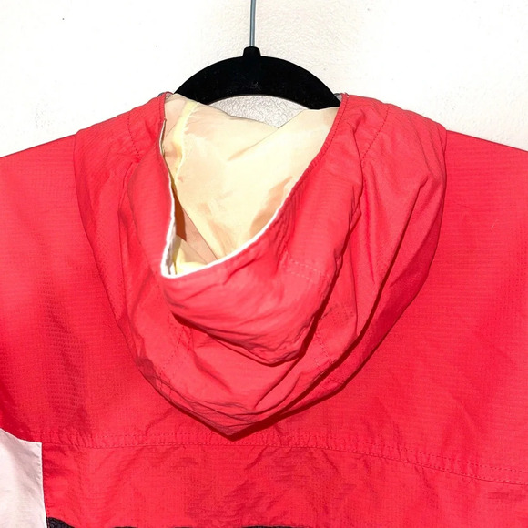 Columbia Peach & White Full Zip Windbreaker Hooded Jacket Medium Women’s - Picture 10 of 16